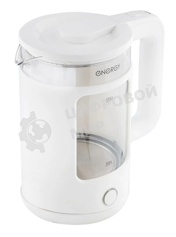 Чайник электрический Energy E-256 1500Вт, 1,5л стекло, белый