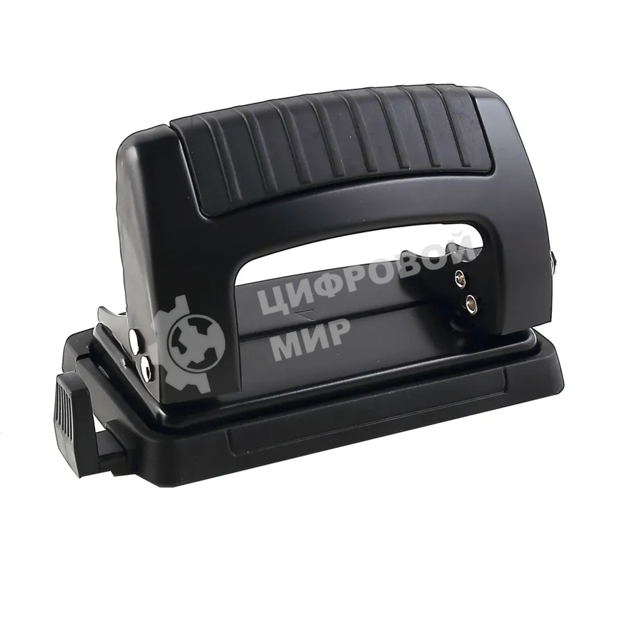Дырокол Kw-Trio Classic Mini 09065BLACK, до 10 листов, металл черный, отверстий: 2, с линейкой