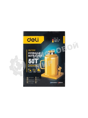 Домкрат бутылочный гидравлический Deli DQ71050 макс.грузоподъемность 50 т