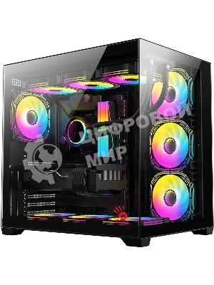 Компьютерный корпус Bloody CC-122 черный без БП ATX 10x120мм 1xUSB2.0 1xUSB3.0 audio