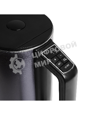 Чайник электрический Midea MK-9093 1.5 л, 2200 Вт, черный корпус: нерж.сталь