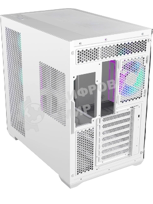 Корпус без блока питания Raijintek ATREUS BT7, Midi-Tower, TG, 7x120мм ARGB, 2xUSB-A 3.0 + 1xUSB Type-C , E-ATX, ATX, mATX, mITX White