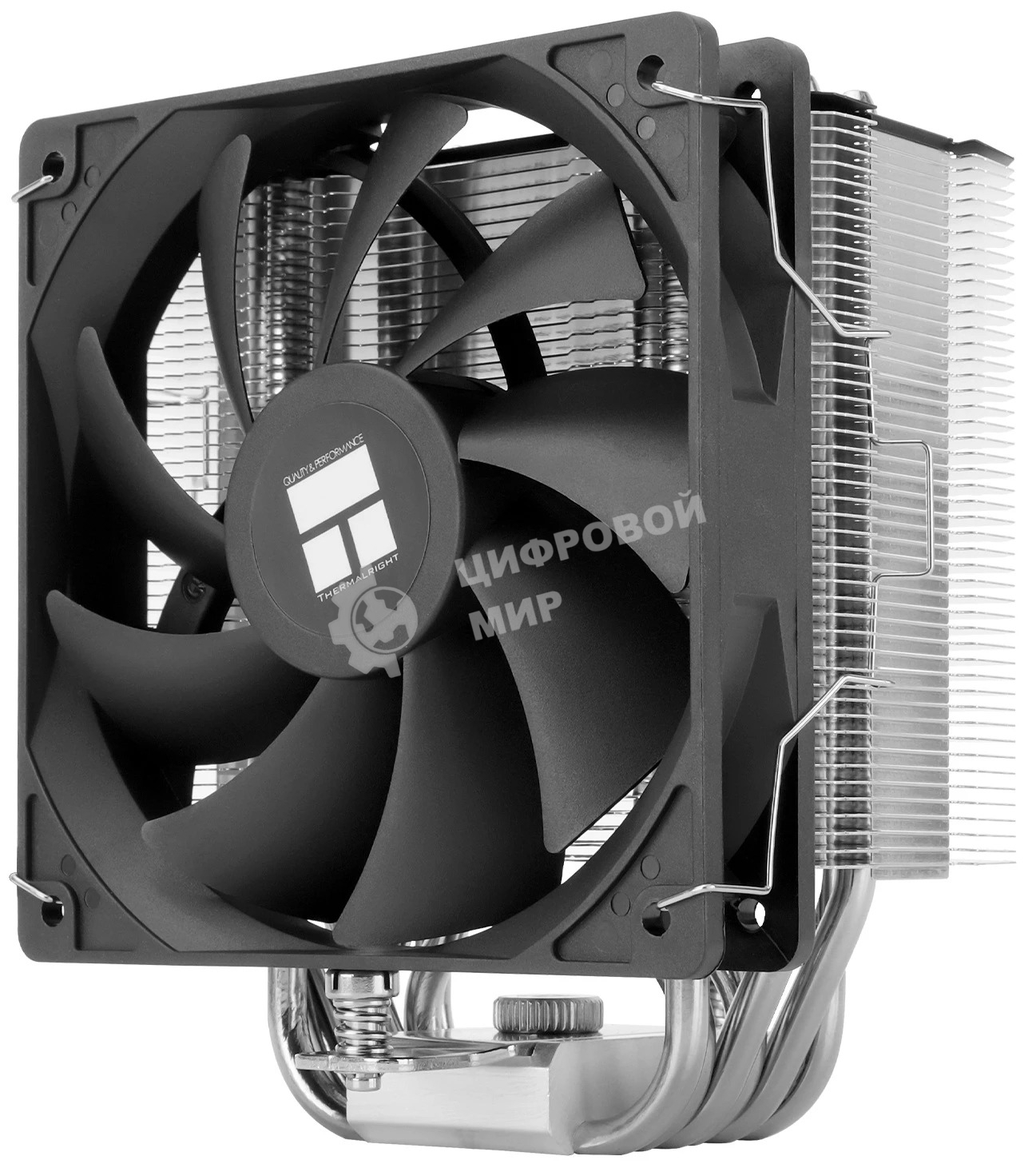 Кулер для процессора Thermalright Burst Assassin 120 SE черный/серебристый (4-pin PWM, 148мм, Al/Cu, 6x6мм, 1x120мм, 66.17CFM, 25.6dBA, 1550RPM, S: 1851/1700/1200/115X, AM5/AM4)