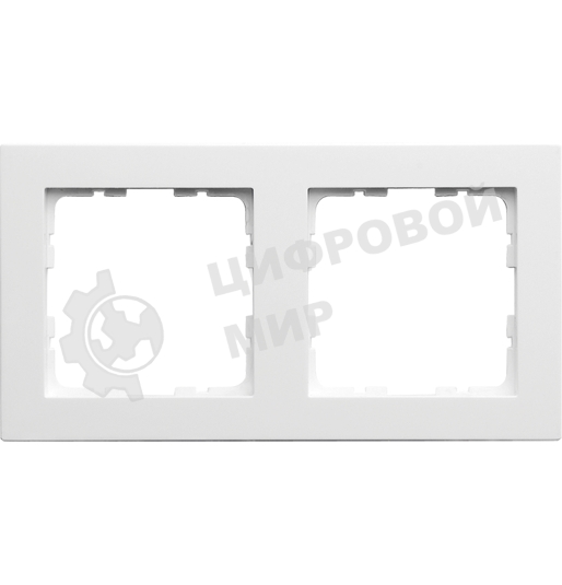 Рамка Jasmart 2-м G-Classic белый глянцевый