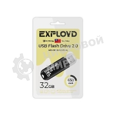 Флешка USB Exployd 650 Black (EX-32Gb-650-Black), 32Gb, USB 2.0, R/W 15/8, черный