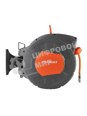 Шланг Patriot 520002440 пневматический армированный на автоматической катушке PHC 15/16H (прямой, гибрид , длина 15 м, диаметр 10х16, раб/макс давление  20/60 бар, мин/макс температура -5/45С, быстросъем рапид, резьба 1/4