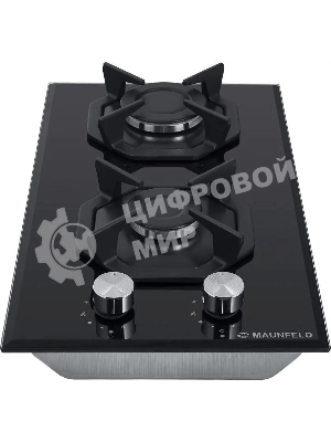 Газовая варочная панель Maunfeld EGHG.32.2CB/G, 2 конфорки, закаленное стекло, черный