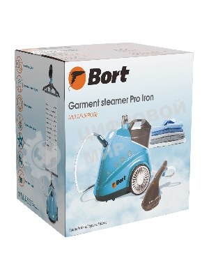 Отпариватель Bort Pro Iron голубой, 2500 Вт, 95 г/мин, 3800 мл