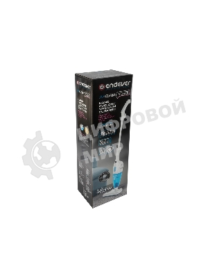 Пылесос вертикальный Endever SkyClean VC-278 белый/голубой, питание от сети, 130 Вт, уборка сухая, пылесборник 1.2 л