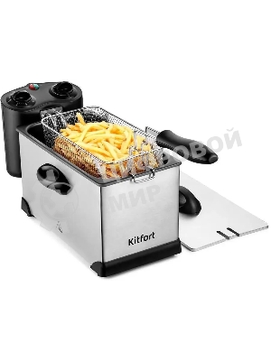 Фритюрница Kitfort КТ-4052 2000Вт серебристый/черный