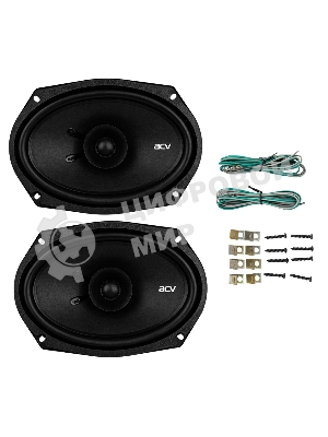 Колонки автомобильные ACV PD-691 BEATS (без решетки) 240Вт 91дБ 4Ом 16x23см (6x9дюйм) (ком.:2кол.) коаксиальные однополосные