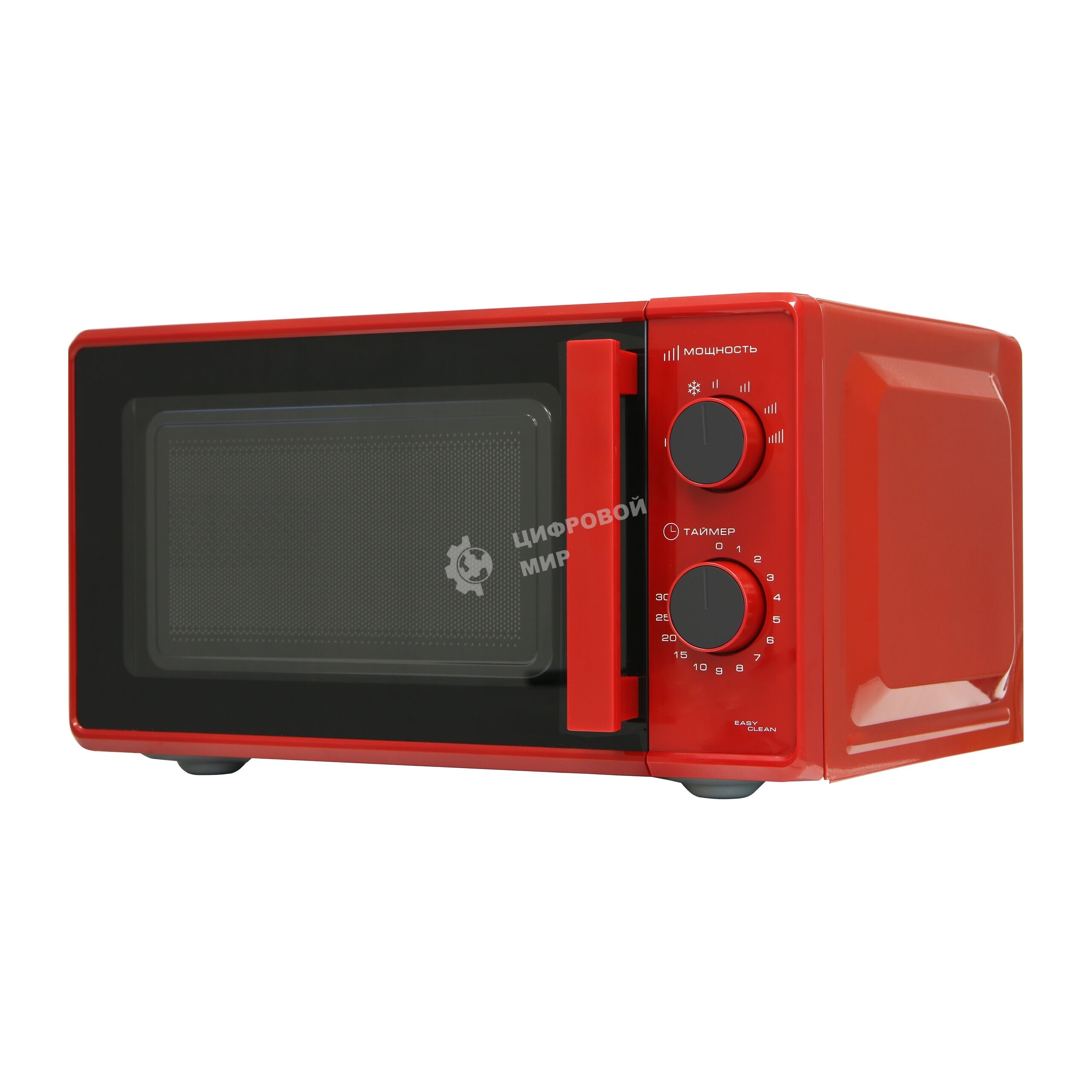 Микроволновая печь Willmark WMO-203GMR красный, 20 л, 700 Вт, переключатели - поворотный механизм