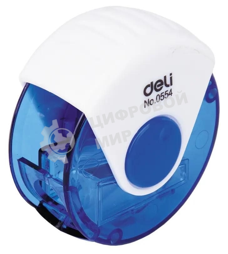 Точилка для карандашей ручная Deli E0554 1 отверстие пластик ассорти европодвес