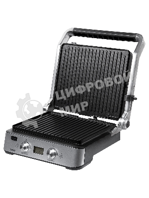 Гриль электрический BBK BEG2004 2000 Вт, черный/металлик