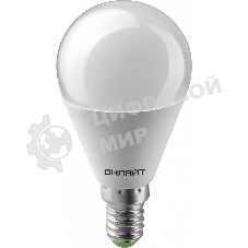 Лампа светодиодная ОНЛАЙТ 71643 OLL-G45-6-230-2.7K-E14 6Вт шар 2700К теплый белый E14 450лм 176-264В