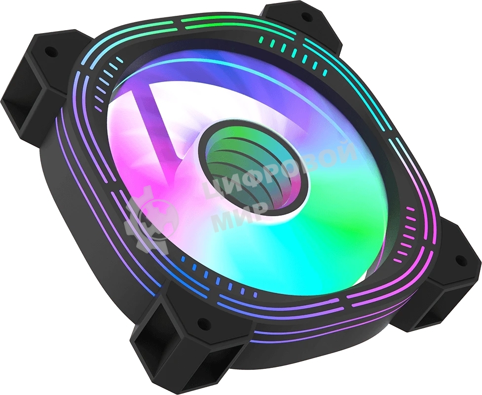 Вентилятор для корпуса Formula Nulight 12BK RGb 120х120x25 черный 3-pin 4-pin (Molex) 19.06дБ (NULIGHT 12BK FR) Ret