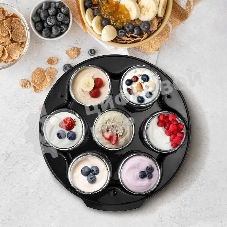 Йогуртница Kitfort КТ-6295 20Вт 7б. 190мл упр.:электрон. серебристый/черный