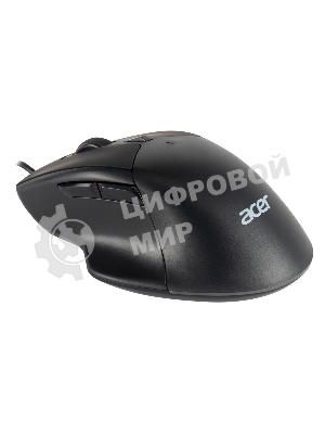 Мышь проводная Acer OMW130 черный, 3600 dpi, USB, кнопки - 6