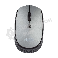 Мышь беспроводная HIPER HOMW-081 серый, 1600 dpi, радиоканал, USB, кнопки - 4