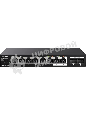 Коммутатор сетевой Tenda TEM2010X Настольное исполнение 8x10Base-T/100Base-TX/1000Base-T 2xSFP+ 12 Вт TEM2010X
