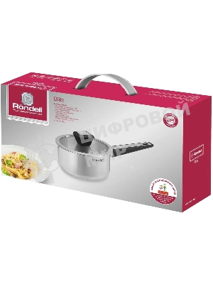 Ковш Rondell RDS-1888 Blitz 16 см 1,4 л нержавеющая сталь 18/10, с крышкой