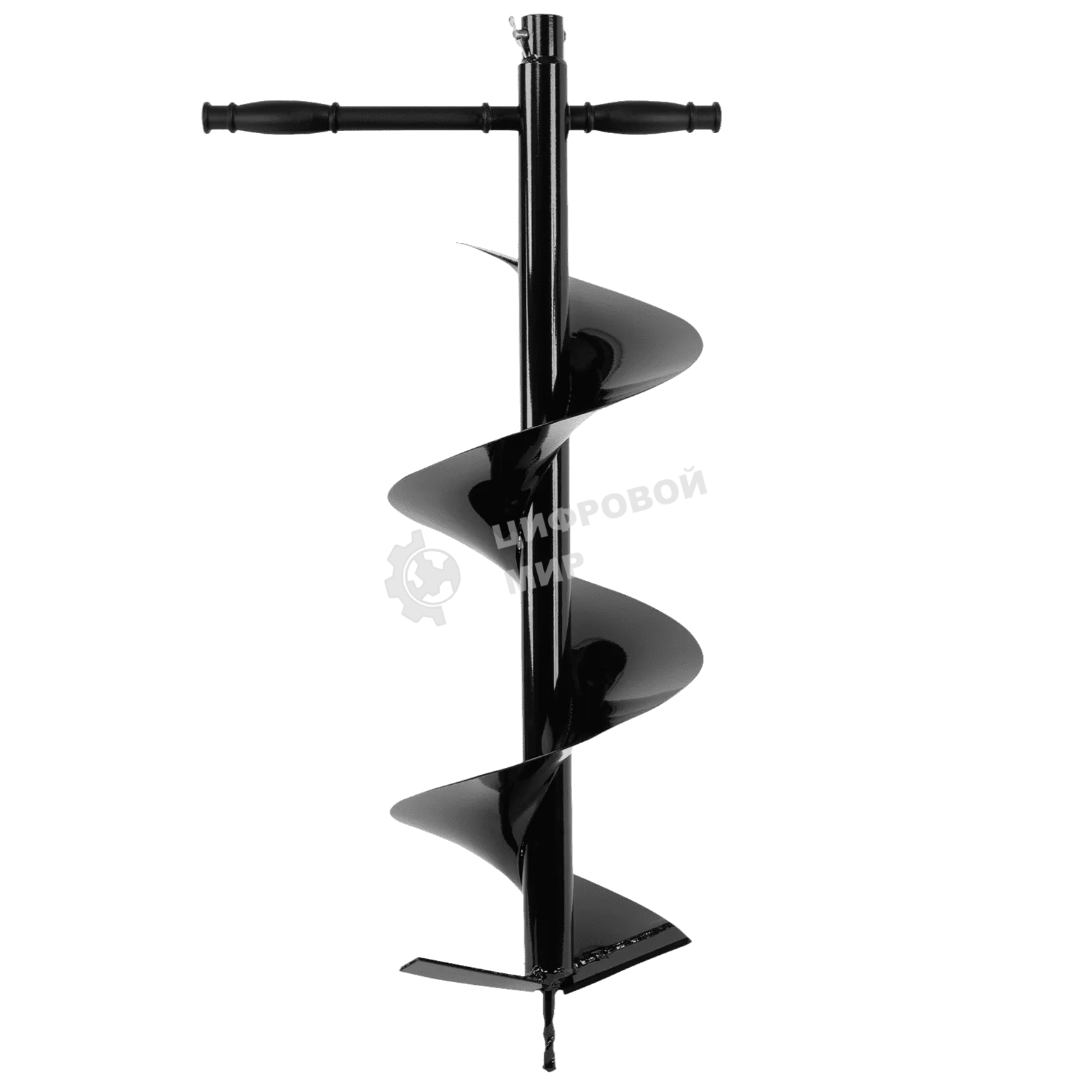 Шнек для грунта Denzel E-250, диаметр 250 мм, длина 800 мм, соединение 20 мм, несъемный нож