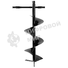 Шнек для грунта Denzel E-250, диаметр 250 мм, длина 800 мм, соединение 20 мм, несъемный нож