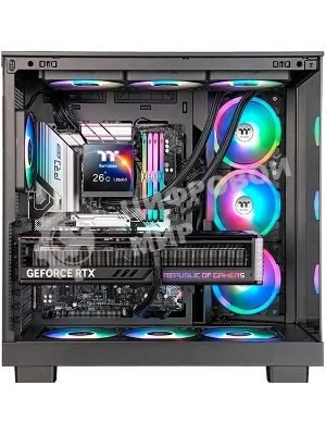 Система жидкостного охлаждения Thermaltake MAGFloe 420 Ultra ARGB Soc-AM5/AM4/1200/1700/1851 черный 4-pin 34.5dB Al+Cu LCD Ret (CL-W451-PL14SW-A)