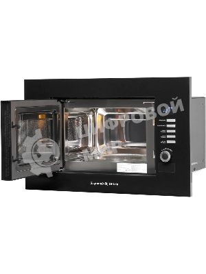 Встраиваемая микроволновая печь Zigmund & Shtain BMO 21 B черный, 20 л, 1200 Вт, переключатели - поворотный механизм/кнопки