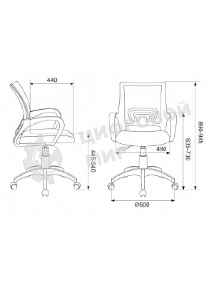 Кресло Бюрократ CH-695NLT красный/черный, сетка/ткань, 120 кг, механизм качания