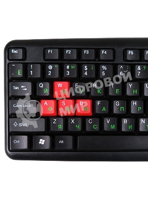 Клавиатура проводная NAKATOMI KN-02U USB черный-красный