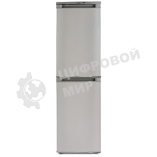 Холодильник Бирюса M420 металлик двухкамерный 125/80л морозилка снизу