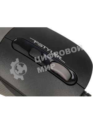 Мышь проводная A4Tech Fstyler FM10 черный/серый, 1600 dpi, USB, кнопки - 4