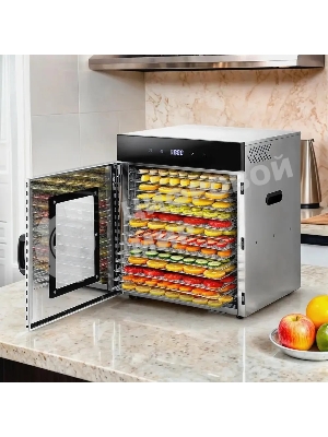 Сушка для фруктов и овощей Kitfort КТ-1967 15под. 1000Вт нержавеющая сталь