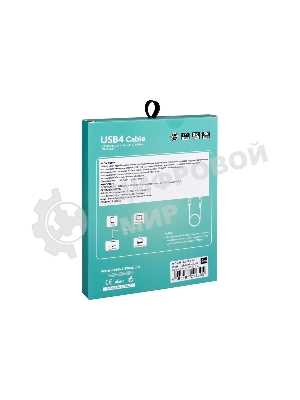 Кабель VCOM USB4 TypeC(M)--TypeC(M), 5K 60Hz, 8K 30Hz 40Gbps, PD 240W, 2м CU560-2M