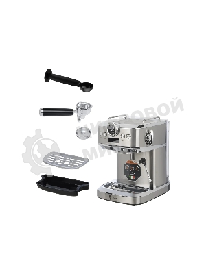 Кофеварка рожковая LEONORD LE-1753 Pro (108136) стальной, исп. кофе - молотый, 1,2 л, 1360 Вт, 20 бар