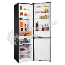 Холодильник Nordfrost NRB 154 B черный матовый двухкамерный 238/115 л морозилка снизу, капельная система