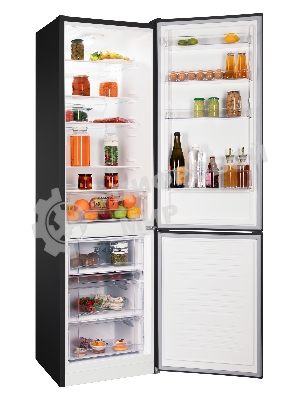 Холодильник Nordfrost NRB 154 B черный матовый двухкамерный 238/115 л морозилка снизу, капельная система