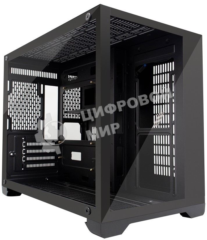 Компьютерный корпус 1STPLAYER MEGAVIEW MV6-T Black/mATX/MV6-TP-BK