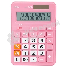 Калькулятор настольный Deli EM210FPINK розовый 12-разр.