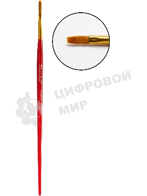 Набор кистей Silwerhof Color, синтетика (набор 5шт) синтетика круглая №3/плоская №2,6,14/овальная №1