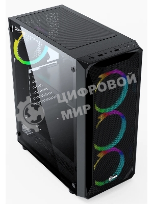 Корпус PowerCase Mistral Z4 Mesh LED, Midi-Tower, чёрный, 4 x 120 мм