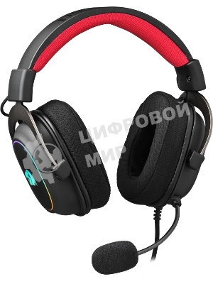 Гарнитура Redragon Zeus X чёрный, проводная, USB, подсветка