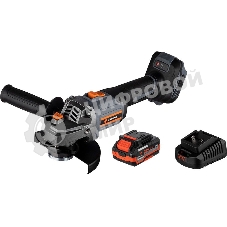 Угловая шлифовальная машина бесщеточная УШМ Anycons JM-125S, 125м, 21В, 8500 об/мин, 2 акб, JM-1252