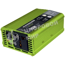 Автомобильный инвертор (преобразователь) постоянного тока 12В в переменный ток 220В, модель QUMO QAI-901-500 (Inv 001), максимальная выходная мощность 500Вт, встроенный разъем USB