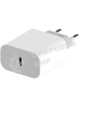 Сетевое зарядное устройство Maxvi CHL-601PD 18W, 3A, QC 3.0, PD 3.0, 1xUSB-C, белый
