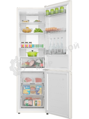 Холодильник Candy CFN6200C бежевый двухкамерный 243/91л морозилка снизу, No Frost