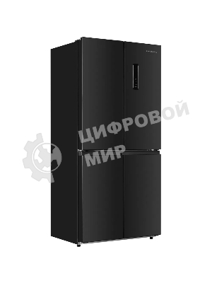 Холодильник Kuppersberg NFFD 186 DX черная нержавеющая сталь трехкамерный 303/172л морозилка сбоку, No Frost, Side by Side