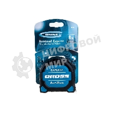 Рулетка Experte, 8 м x 27 мм, двухкомпон. корпус, магнит, двухстор. разметка, нейлон Gross