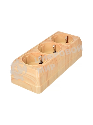 Розетка 3-м ОП Октава 16А РС23-3-ОС с заземл. сосна IEK ERO31-K03-16-DC